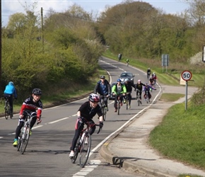 Oliver and Ned on the road to Warwick