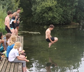 Max jumps in river