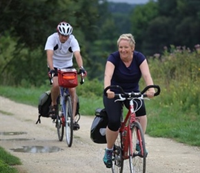 Pauline Lawrie on river path