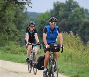 Karen and Robin on riverbank