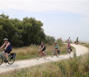 Jo, Pauline, Kate and Sarah on coast cycleway