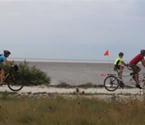 Liam, Gary, Carrie and Freya on coast cycleway