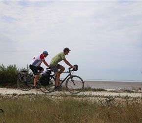 Kevin and Robin on coast cycleway