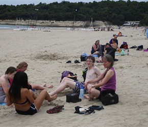 Sarah et al at Plage de Suzac