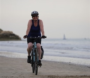 Jo Evans on Plage de Suzac