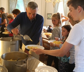 Douglas was famed for his seafood sauce that went down a treat at the pasta night