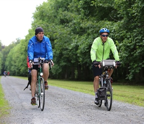 Mark and Geoff leaves Chateau de Perron