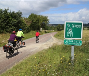  On cycle route to Regneville sur Mer