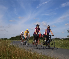 Ian, Douglas, Nicola and Vanessa near Carentan