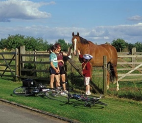 Flora, Jenny and Louise near Charlbury