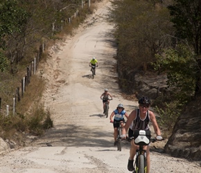 Karen climbing towards Liberia