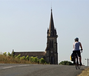 Louise approaches Capian church