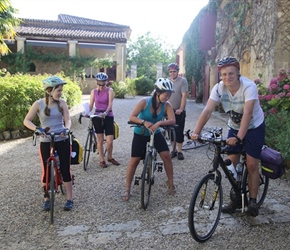 Louise, Kate and Gordon at chateau