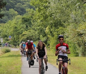 Ben on bike path near Latresne