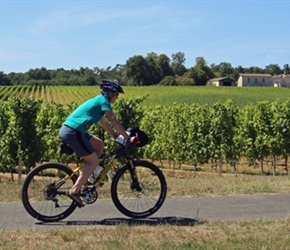 Carrie on cyclepath