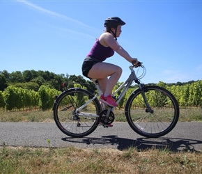 Poppy Pinkerton on cyclepath