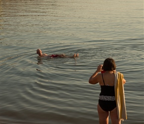 Martyn floats in the Dead Sea, always a good photo opportunity