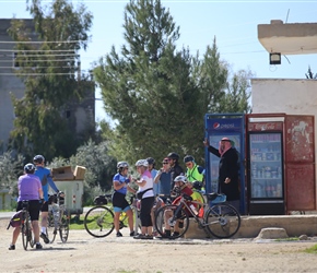 First coffee stop at the top of the first climb. A small shop that sold coffee