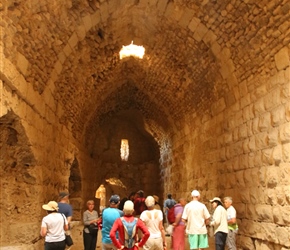 Kerak Castle. Palace area. This area has a complete roof and was left alone when the castle was attacked by Saladin