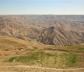 Tannur Dam is down there and we're heading to it