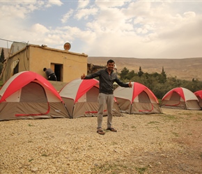 Our host at the campsite. Loaned the land by an ex army officer looking to help out, this business will hopefully provide a step along lifes path