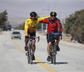 Firas and Steve on the last gradual incline