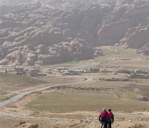 Mel on the final part of the descent to Little Petra