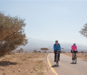 Simon and Laurinda towards the end of the ride on the flat section