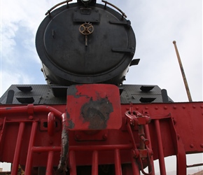 Built in 1959, the Nippon Sharyo Train sits on the railway