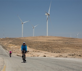 Simon passes the windmills