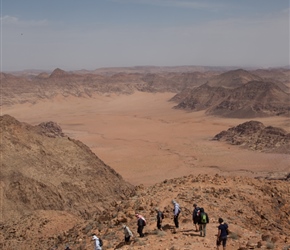 Descending Um Addami mountain