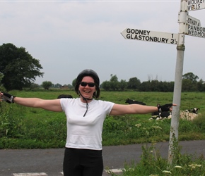 Janice Mitchell on the Somerset levels