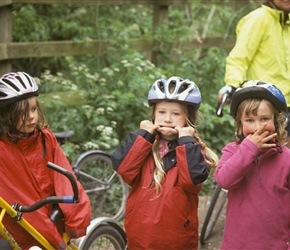 Ariane, Louise and Kate doing the wide mouthed frog joke