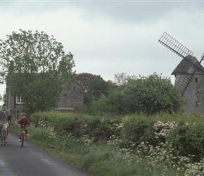 James and Edward by Thatched windmill