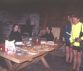 Jose admiring the pizza making at Hardanger Folkemuseum