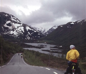 Rob waiting by Sognefjellet by Lakes