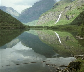 Reflected waterfall