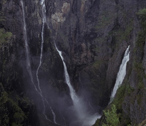 Voringofossen, the Fossli Hotel is at the top of this