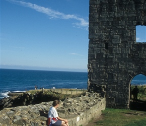 Sarah at Dunstanburgh Castle