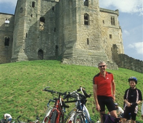 John and Jonathan outside Workworth Castle