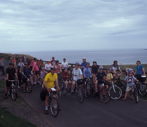 Everyone ready to leave Bamburgh Castle