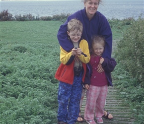 Sarah, James and Louise on the Farne Islands