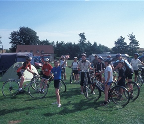 Flora at the start of the ride