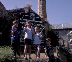 Christopher, James, Louise and Matthew at the Black Sheep Brewery