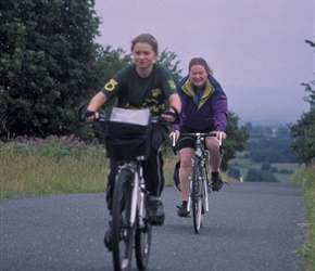 Jenny and Anne Clayton on the road to Masham