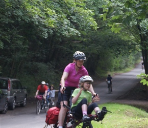 Kate and Harriett take the corner 