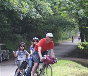 Douglas, Catherine and Francis take the corner 