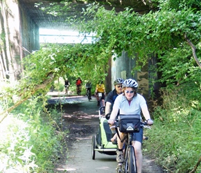 Kim Hart on the cycleway