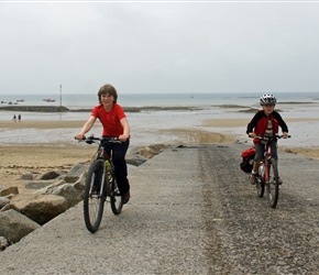 Fabian and Ollie at Pirou Plage