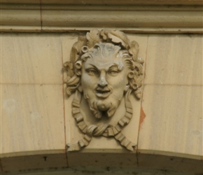 Carved masonary at Chateau de Perron